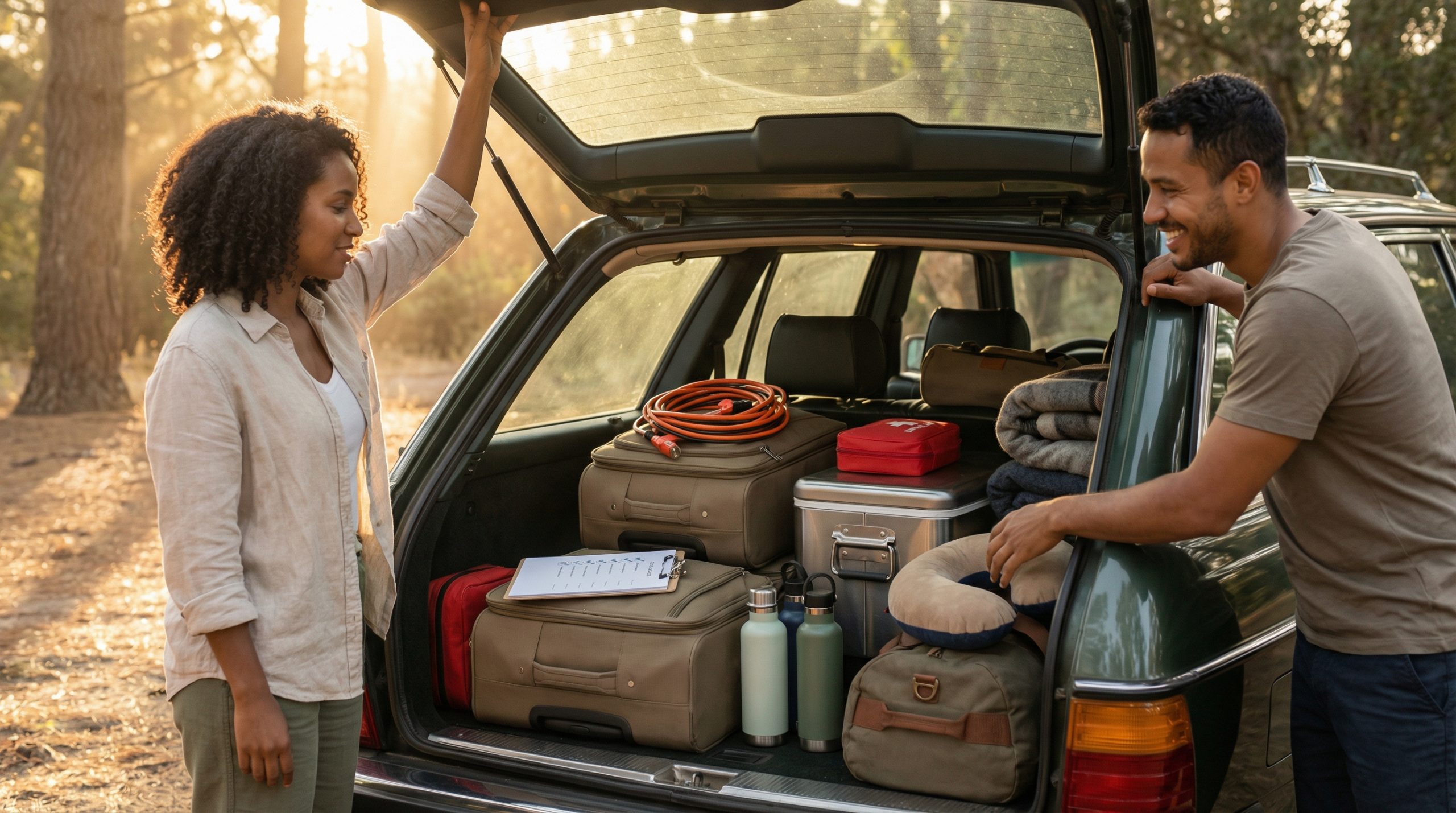 Zero aperto na viagem usando Checklist e Itens